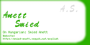 anett smied business card